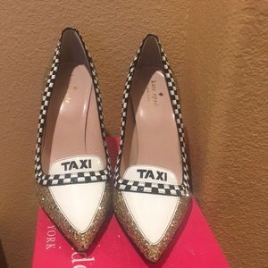 Kate Spade TAXI pumps Sz 8.5 in Gold